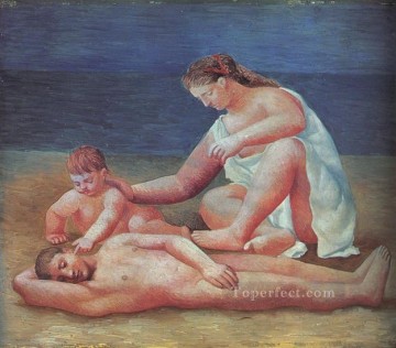 Famille au bord de la mer 1 1922 Desnudo abstracto Pinturas al óleo